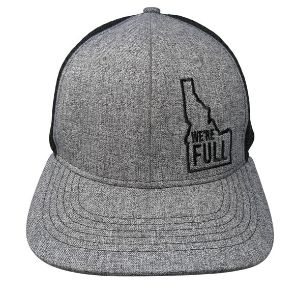 Were Full Idaho Snapback Trucker Hat Gray OS Adjustable Mesh Arcadian Outfitters - Picture 1 of 9